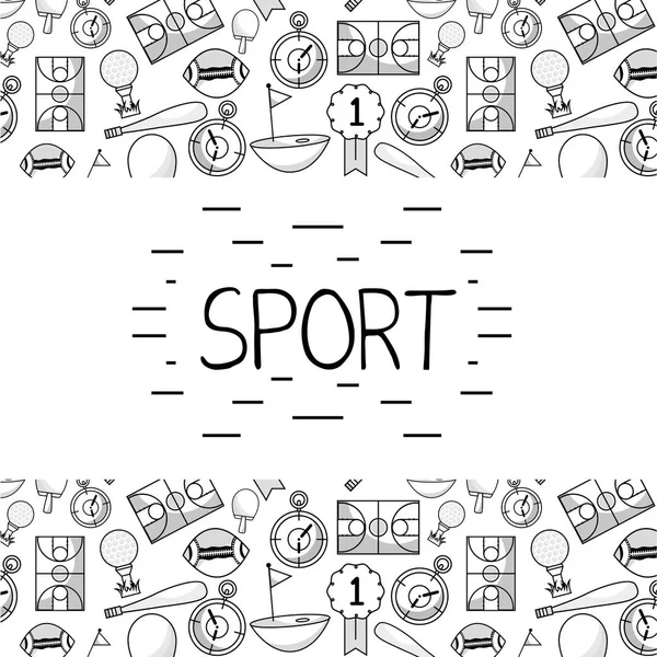 Outils Différents Jeux Sport Conception Illustration Vectorielle — Image vectorielle