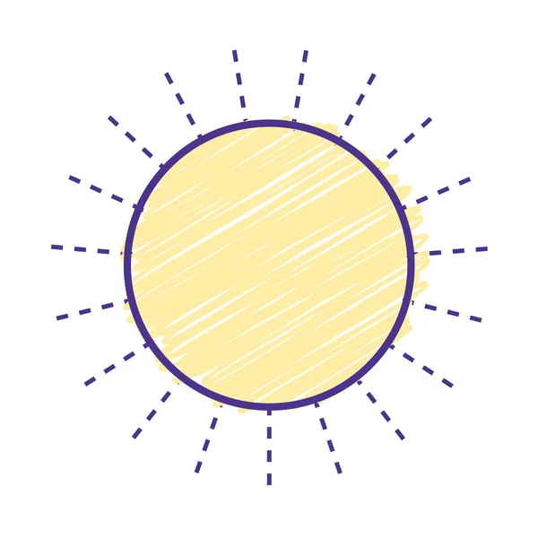 Schöne Sonne Licht Strahl Wetter Vektor Illustration — Stockvektor