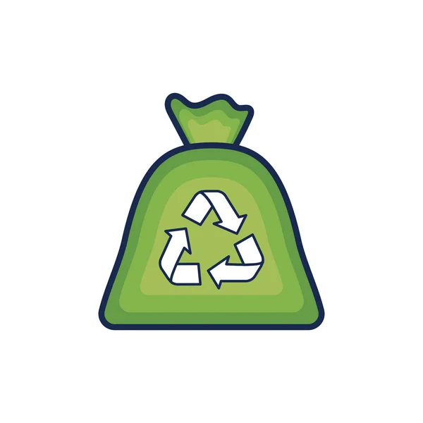 Sac Recycler Illustration Vectorielle Soins Environnement — Image vectorielle
