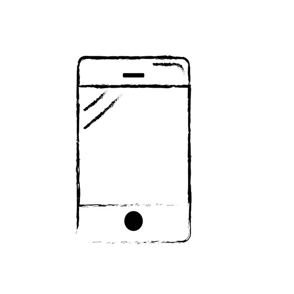 Figure Smartphone Technology Call Talk People Vector Illustration — Stock Vector