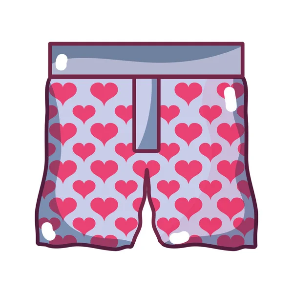 Fina Boxer Textil Mode Design Vektorillustration — Stock vektor