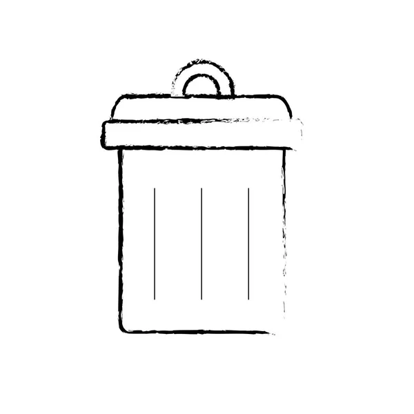 Figure Trash Can Symbol Icon Vector Illustration Design — Stock Vector