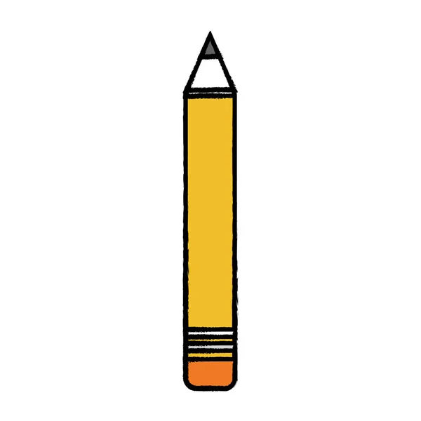 Bleistift Schule Werkzeug Objekt Design Vektor Illustration — Stockvektor