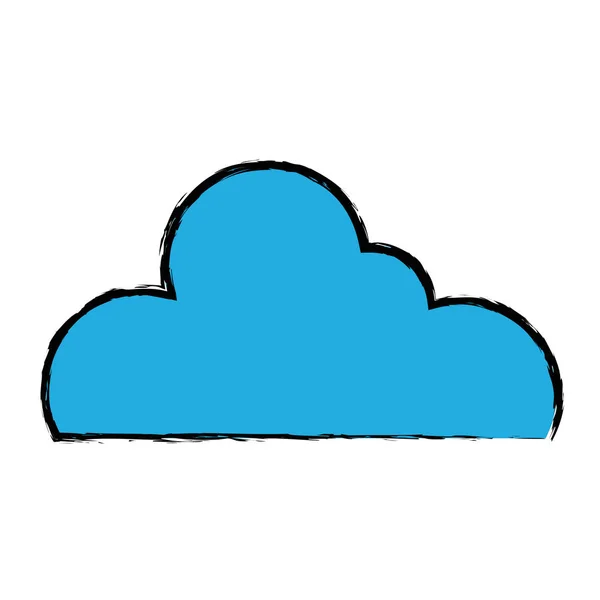 Schöne Wolkenform Zum Himmel Wettervektor Illustration — Stockvektor