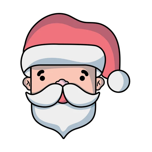 Санта Клаус Голова Святкування Різдва Векторні Ілюстрації — стоковий вектор