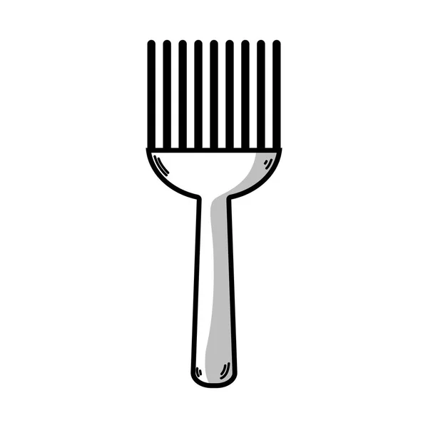 Ligne Fourchette Ustensile Cuisine Qui Avait Habitude Cuisiner Illustration Vectorielle — Image vectorielle