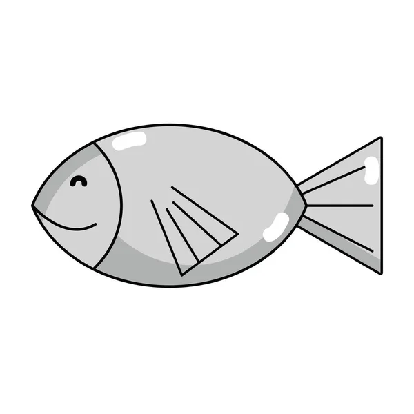 Linii Čerstvých Ryb Zvíře Přípravě Jídla Vektorové Ilustrace — Stockový vektor