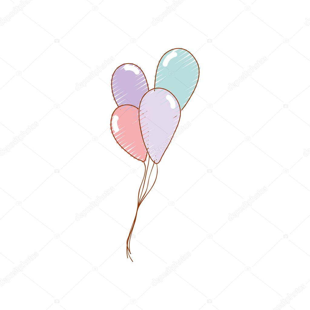nice balloon to decorate the party, vector illustration