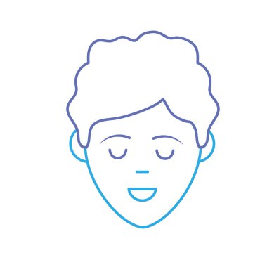 satır avatar adam yüz haistyle tasarım vektör çizim ile