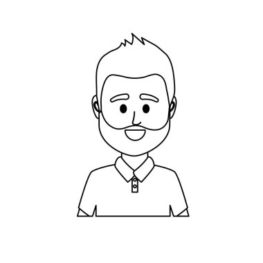 satır avatar erkek t-shirt tasarım vektör çizim simgesi ile