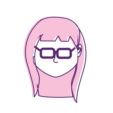 Varsayılan avatar kadın sosyal Kullanıcı vektör çizim için