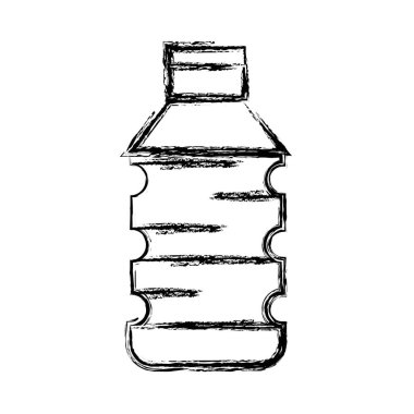 şekil su plastik şişe içki ve sağlıklı yaşam vektör çizim