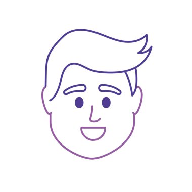 satır avatar adam başına sosyal Kullanıcı vektör çizim