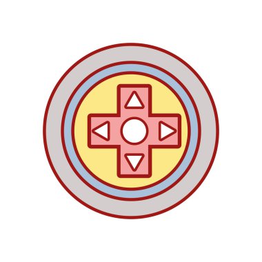 oynamak için video oyunu sembolü ve video oyunu teknoloji vektör çizim