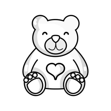 satır güzel bir oyuncak ayı oyuncak oyun vektör illustraton için