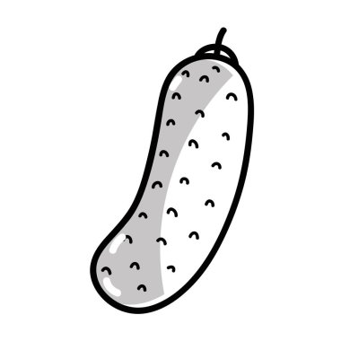 siluet sağlık salatalık sebze simge, vektör çizim tasarım