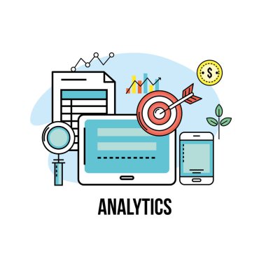 Finansal para birimine iş Şirket Stratejisi vektör çizim