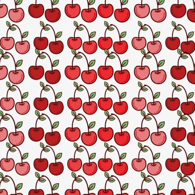 kiraz meyve arka plan dekorasyon, vektör çizim