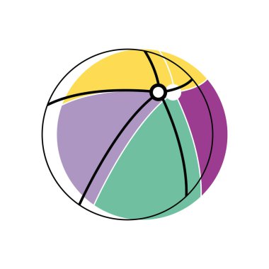 plaj tatil vektör çizim oynamak için topu