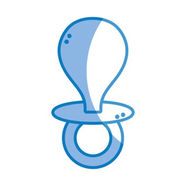 siluet bebek emziği öğe vektör çizim rahatlamak için