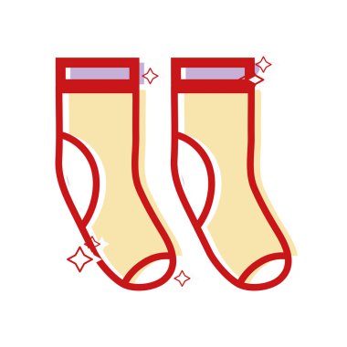 Temiz çorap stil simge vektör tasarlamak
