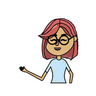 kadın saç tasarım ve zarif bluz vektör çizim ile