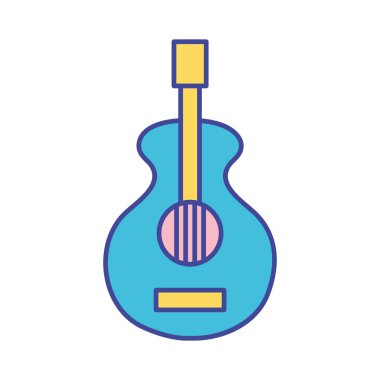 gitar müzik enstrümanı melodi uyum vektör çizim için