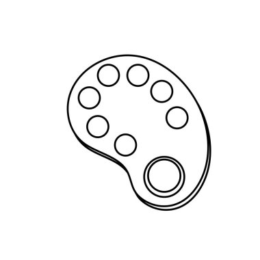 çizgi resim paleti nesne yaratıcı tasarım vektör çizim