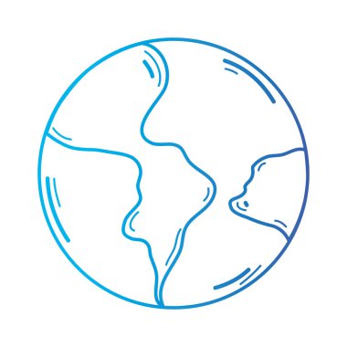 satır küresel dünya gezegen ve Coğrafya ubication vektör çizim