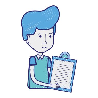 teslimatçı teslim listesiyle vektör çizim tasarım