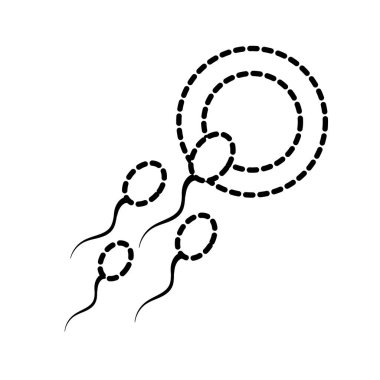 noktalı şekil ovum spermatozoon biyoloji fertilizacion doğurma vektör çizim için ile