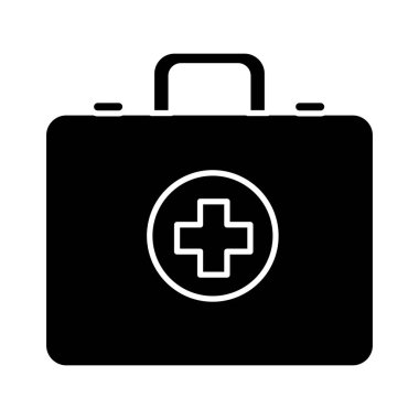 kontur ilk yardım kiti acil, vektör çizim