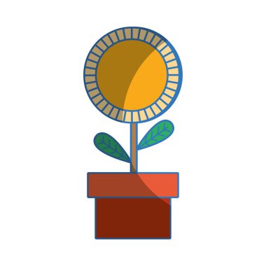 çiçek bitki yaprakları ve ekoloji bakım vektör çizim ile