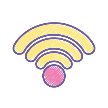 WiFi bağlantı ağ dijital simge vektör çizim