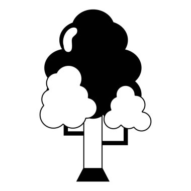 kontur doğal ağaç dallarına ekoloji bakım vektör çizim ile