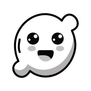 satır kawaii şirin mutlu limon meyve, vektör çizim