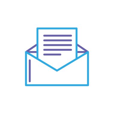 siluet kart mektup önemli mesaj bilgi vektör çizim ile