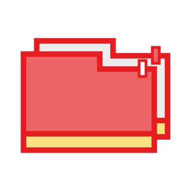 vektör çizim önemli belgeleri kaydetmek için klasör dosyası