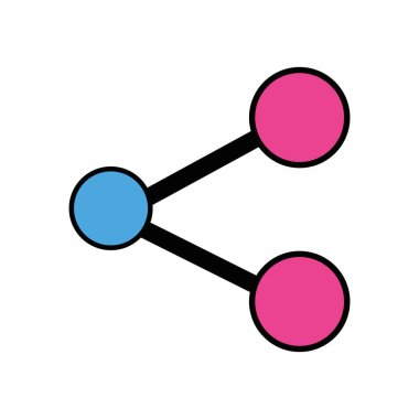 Sosyal medya monile simge vektör çizim paylaşmak