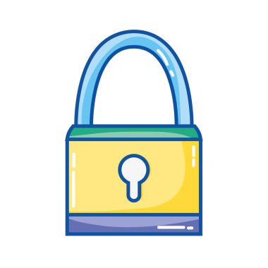 asma kilit nesnesi güvenlik sembol tasarlamak vektör