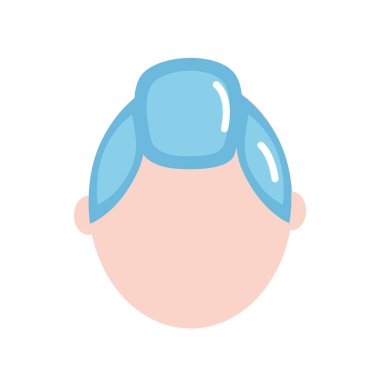 Avatar adam kafa saç modeli tasarımı ile illüstrasyon vektör