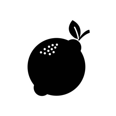 siyah kontur tadı limon sebze simgesi, vektör çizim