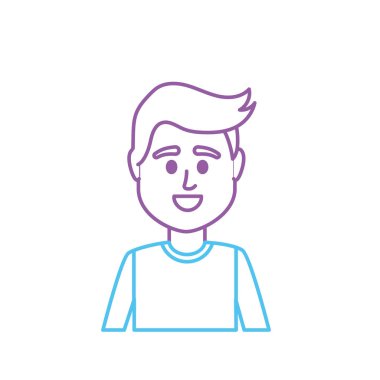 satır avatar erkek t-shirt tasarım vektör çizim simgesi ile