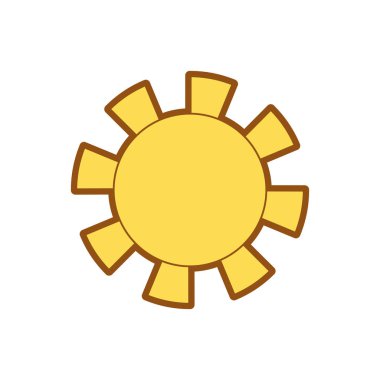 güzel güneş ve günün doğal hava illüstrasyon vektör