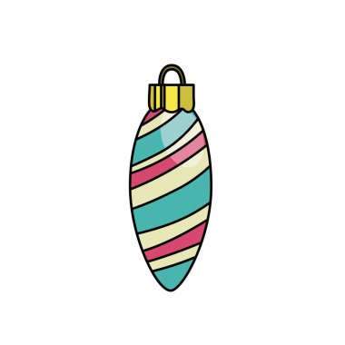 Noel topları dekorasyon tasarım ve kutlama tatil vektör çizim