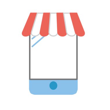 teknoloji akıllı telefon satın almak ve satmak ürünler online vektör çizim