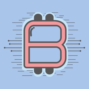 renk sembol simge devre bitcoin para para birimi, vektör çizim