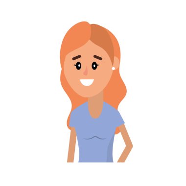 kadın saç modeli ve bluz tasarım vektör çizim ile