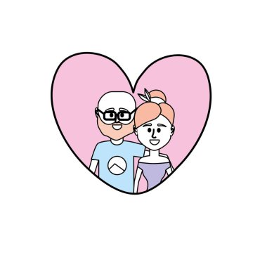 Çift kalp tasarlamak vektör içinde birlikte