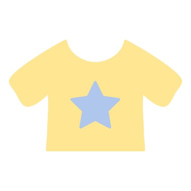 Bebek t-shirt ve tekstil giyim illüstrasyon vektör